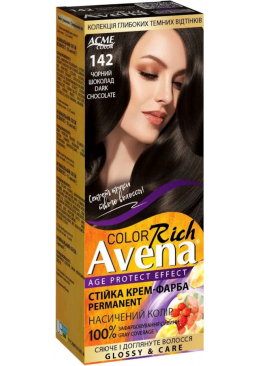 Крем-краска Acme Avena Gloss Color №142 Черный шоколад, 133 мл